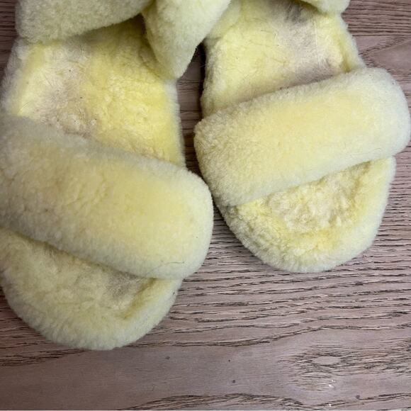 UGG Oh Yeah Double Strap Slide Slingback Sandals Slippers Yellow Women’s Size 9 - Picture 7 of 8